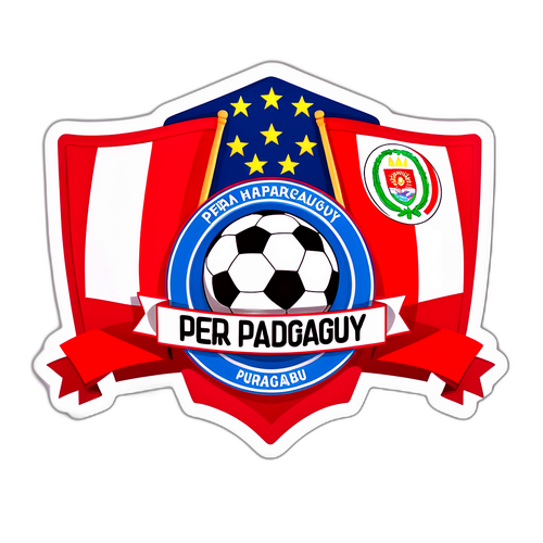 Ubunifu wa Sticker ya Soccer: Peru vs Paraguay