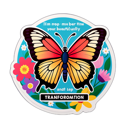 Magandang Sticker ng Paruparo