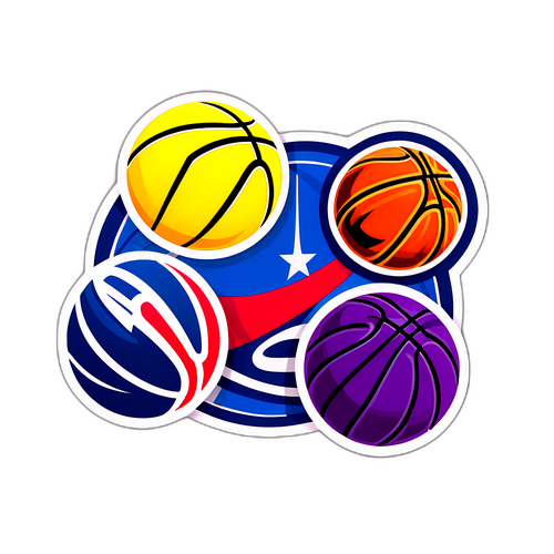 Σχέδιο αυτοκόλλητου εμπνευσμένο από το NBA