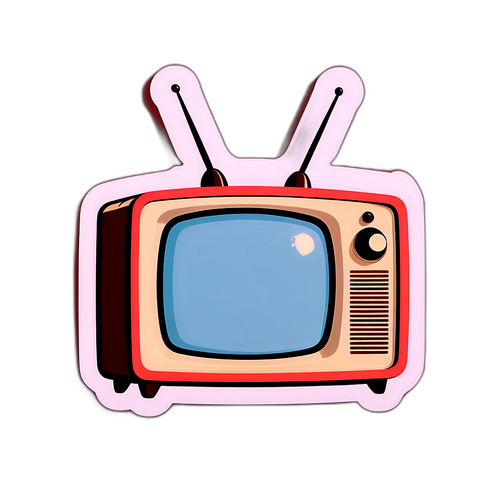 Pegatina de Televisión Retro
