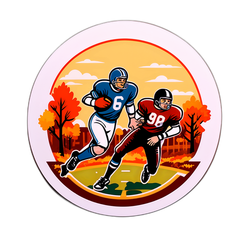 Classic Football Game Scene Sticker