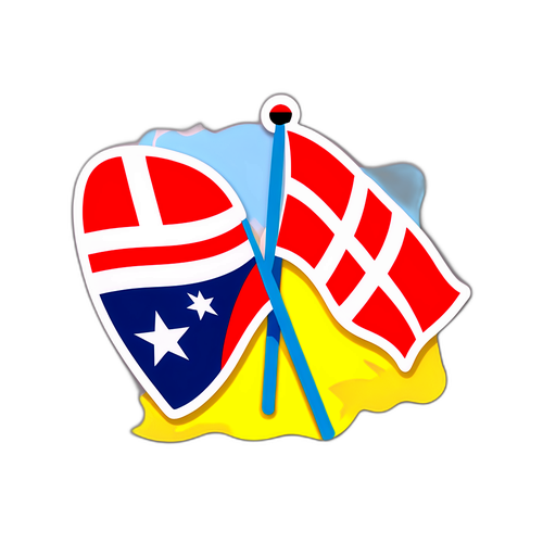 Nálepka Značící Přátelství mezi USA a Dánskem