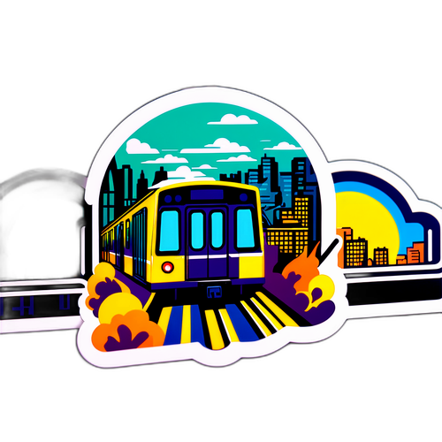 지하철 풍경 스티커