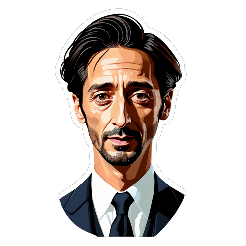 Művészi, felnőtt stílusú portré Adrien Brody-val