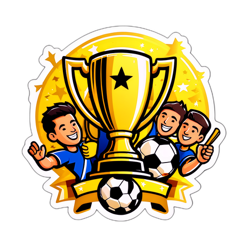 Kulta Kopa-palkinto jalkapallofanien ympäröimänä