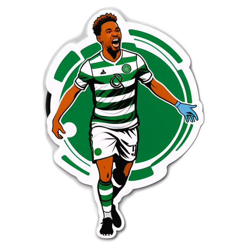สติกเกอร์นักเตะเซลติกเฉลิมฉลอง