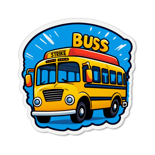Diseño de un sticker sobre la huelga de buses