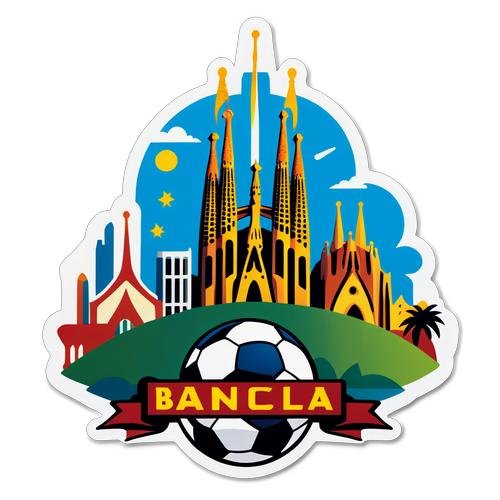 Barcelona Skyline med Fotball