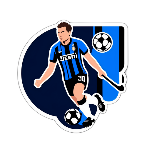 Inter vs Juventus Ski Sticker