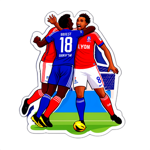 Perayaan Goal Dramatis Lyon vs Brest