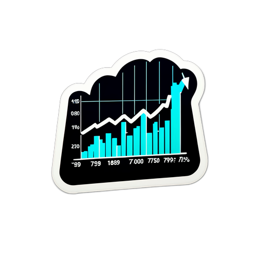 NASDAQ 지수의 상승과 하강 시각화 스티커