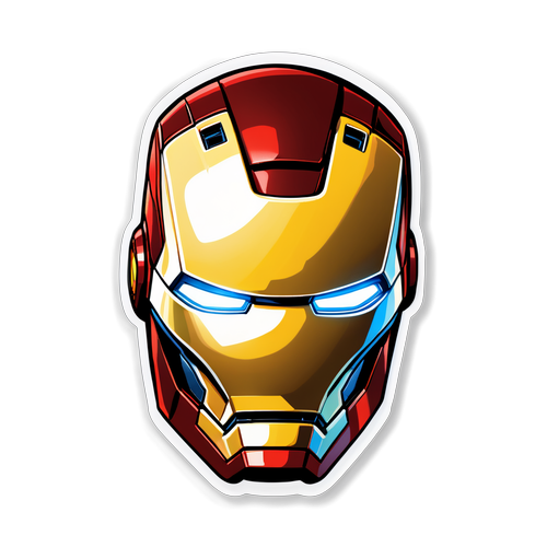 Unmasking the Hero Within: Stiker Minimalis yang Membuat Koneksi Emosional dengan Infamous Iron Man!