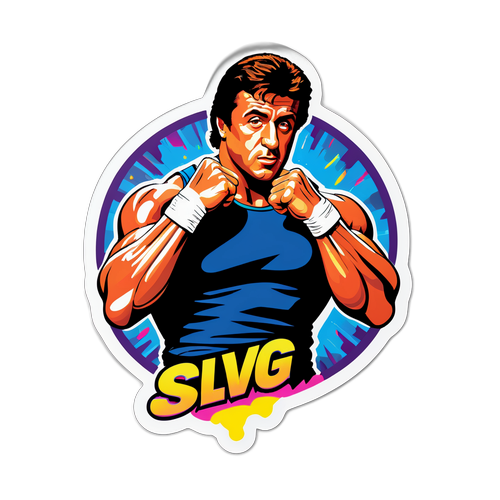 Vibrant Sylvester Stallone Sticker