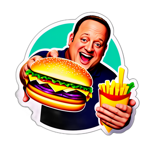 Roztomilá nálepka s Kevinem Jamesem