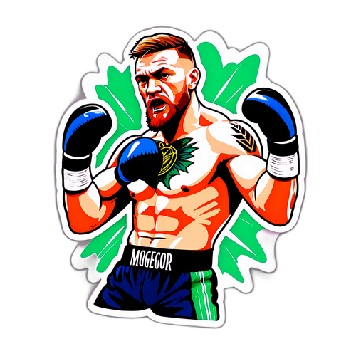 Autocollant de Conor McGregor en pose de boxe