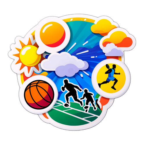 날씨 변화에 따른 스포츠 활동 설명 스티커