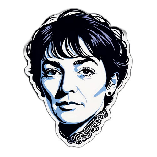 Abstrakt design af Ghislaine Maxwells ansigt