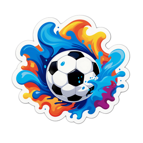 Masining na Sticker ng Soccer Ball