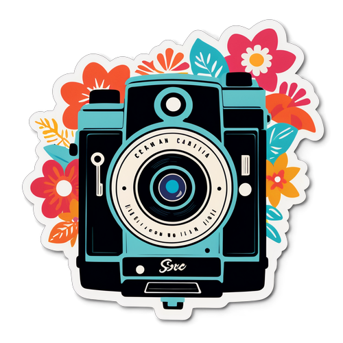 Oude Schoonheid Herleeft: De Retro Camera Sticker Die je Jeugd Herinneringen Terugbrengt!