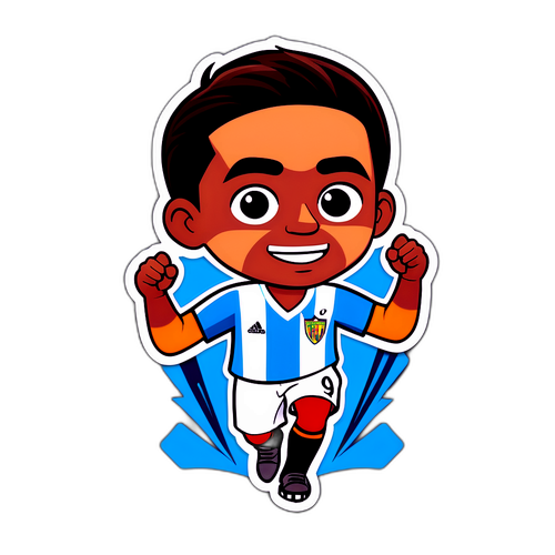 Sticker de Ezequiel Medrán en el campo