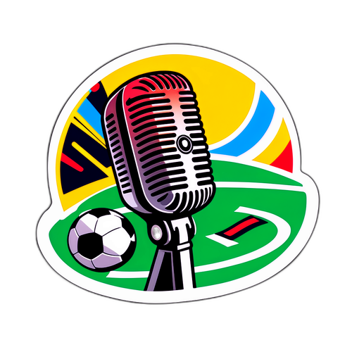 Voetbalmicrofoon Sticker