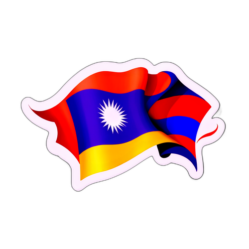 Vlag van Armenië met traditionele ontwerpen