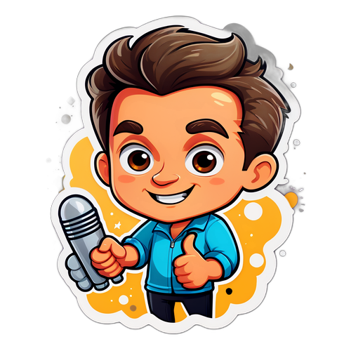 Cartoonaufkleber von Sascha