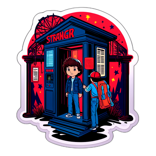 Наклейка с важными моментами из " stranger Things"