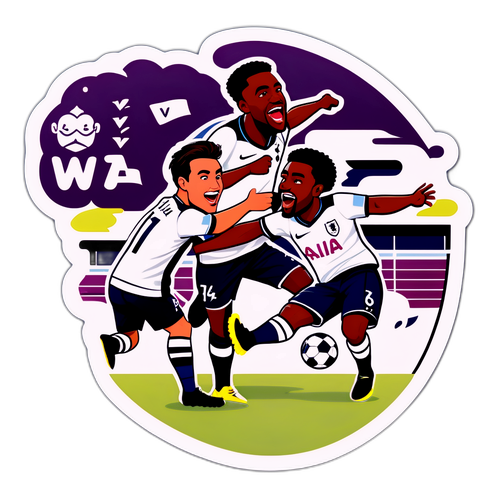 Spændende fodboldscene mellem Tottenham og Aston Villa