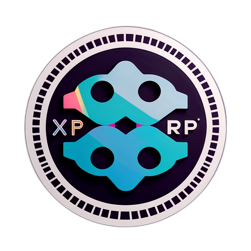 Grafika naklejki z logo XRP