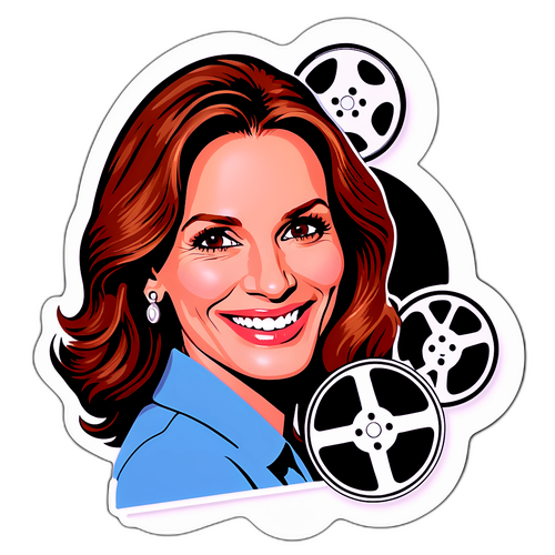 Adesivo di Julia Roberts con Sorriso Iconico