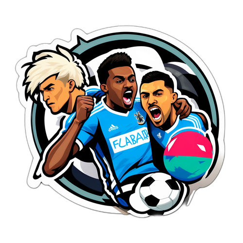 Sticker ya Mchezo wa Soka wa Newcastle na Qarabag FK