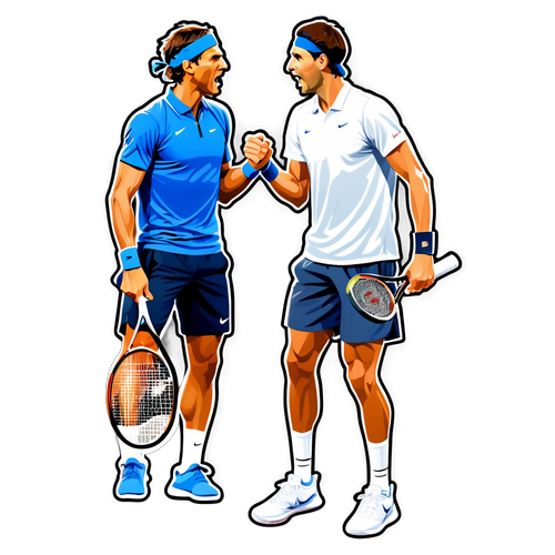 Rafael Nadal e Novak Djokovic: Rivalità Amichevole in una Scena Cartoon Che Farà Innamorare i Fan del Tennis!