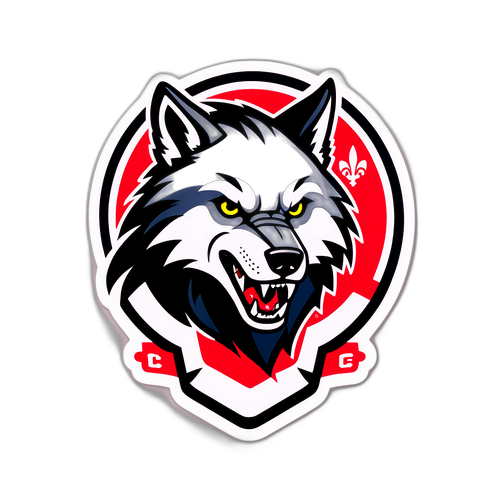 Tem dán logo Lille OSC với hình ảnh sói