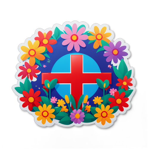 Hospital Moderno con Flores Coloridas