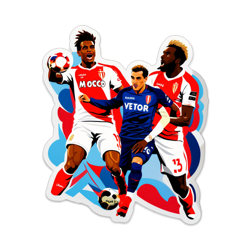Sticker z meczu Monaco vs Lyon