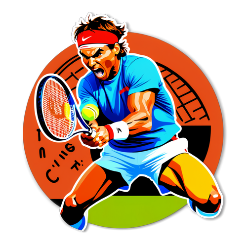 Legendaren Nadal: Kungen av Grus - Fängslande Sticker för Tennisälskare!