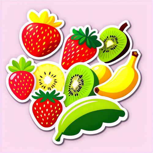 可愛的水果圖案貼紙