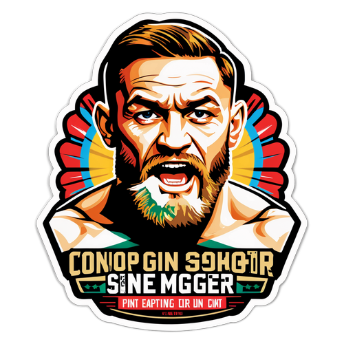 Autocollant de Conor McGregor avec une citation inspirante