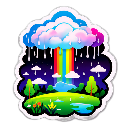 Makulay na Eksena ng Cloudburst