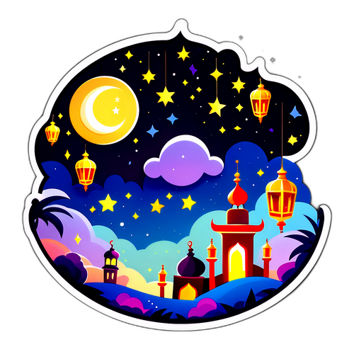 Langit Malam Ramadan yang Ceria