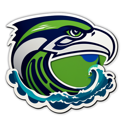 Ride the Waves of Seattle Spirit: Unveiling the Stunning Seahawks Ocean Sticker!