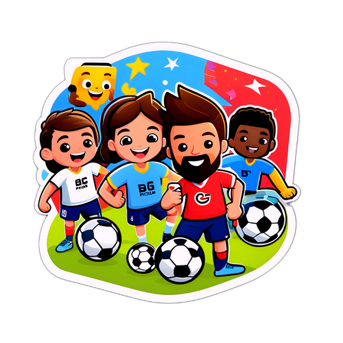 फन फ़ोटमोब-थीम वाला स्टिकर