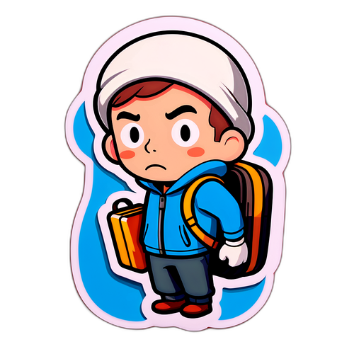 旅行者の遅延に困った表情のキャラクター