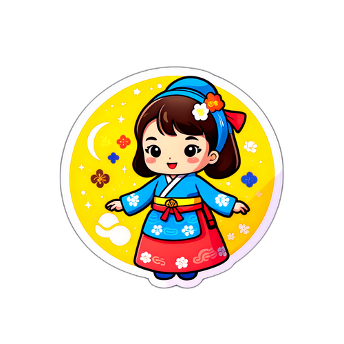 추석 전통 요소 스티커