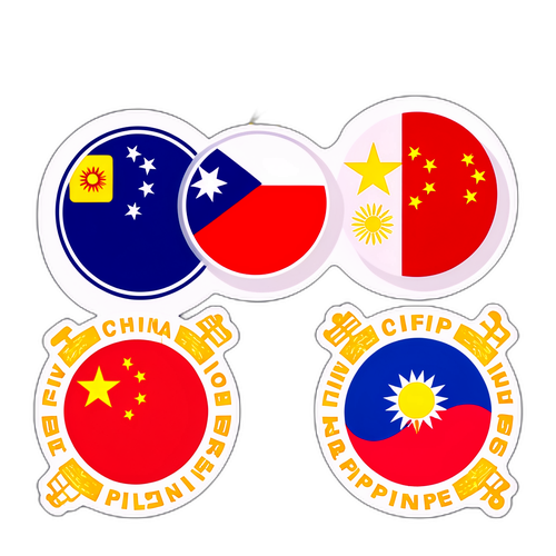 中菲友谊合作贴纸