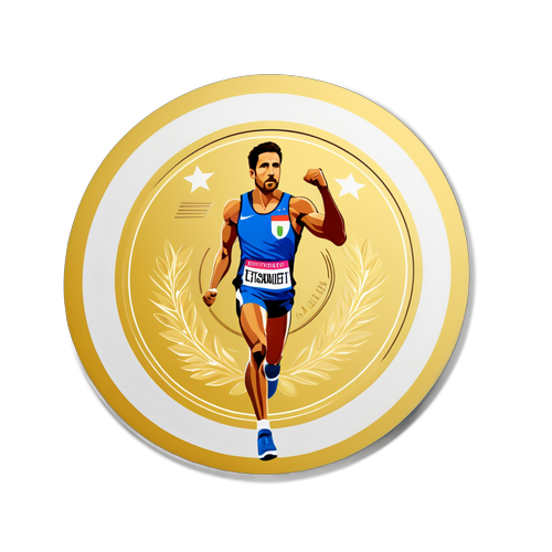 Glanzende Goud Medaille: Vier Tony Estanguet met Dit Iconische Sport Sticker!