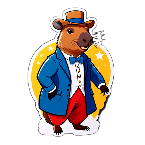 Capibara Elegante y Cultural
