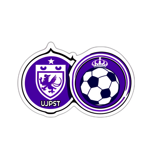 Újpest és Diósgyőr emblemai barátságos, versenyképes háttérrel