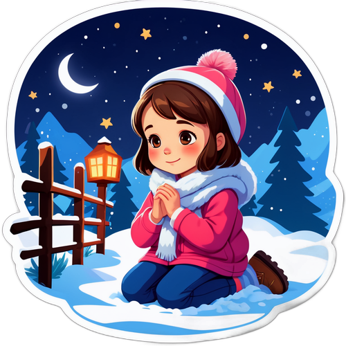 感恩之心的雪夜女孩